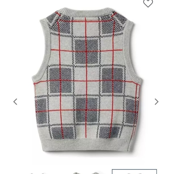 Janie and Jack Boys Plaid Sweater Vest - Picture 2 of 6